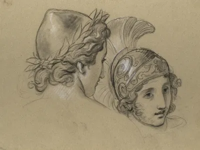 Study Of Heads For Study For Castor And Pollux Freeing Helen 2