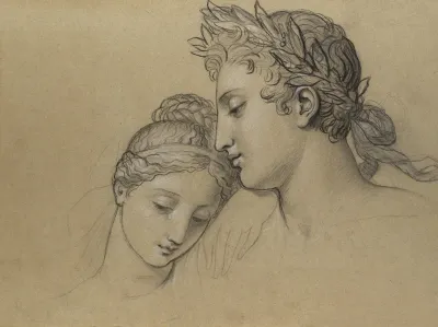 Study Of Heads For Study For Castor And Pollux Freeing Helen 3