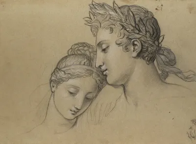 Study Of Heads For Study For Castor And Pollux Freeing Helen