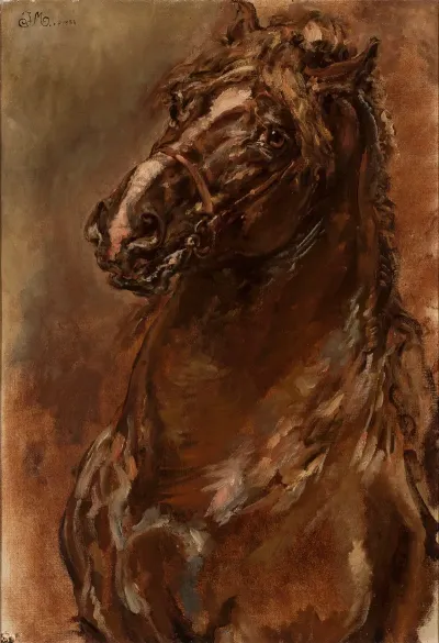 Study Of Horses Head For The Maid Of Orleans