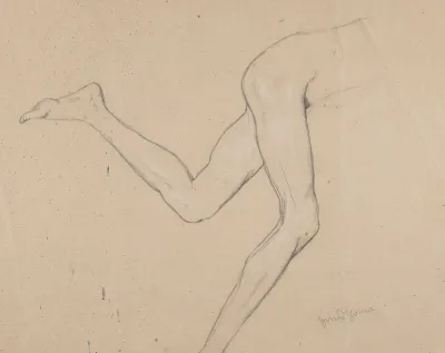Study Of Legs Of A Running Man