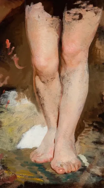 Study Of Legs Phryne To The Painting Phryne On The Poseidons Celebration In Eleusis
