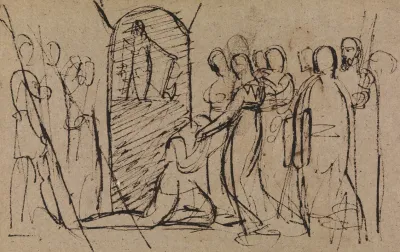 Study Of Mary Queen Of Scots Going To Execution