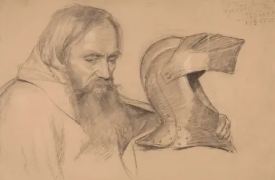 Study Of Monk Bust And Visor