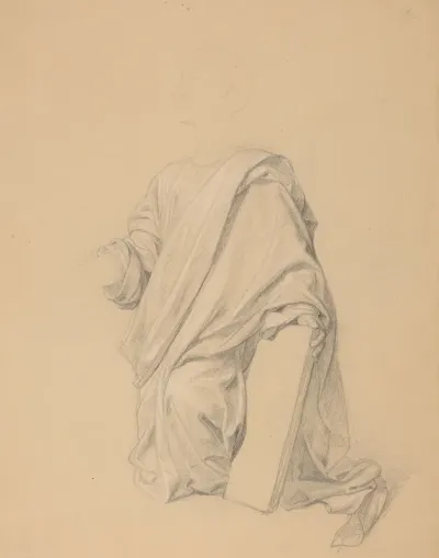 Study Of Moses Robes For The Painting The Immaculate Conception Of The Blessed Virgin Mary