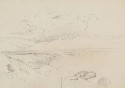 Study Of Mountainous Landscape With Clouds