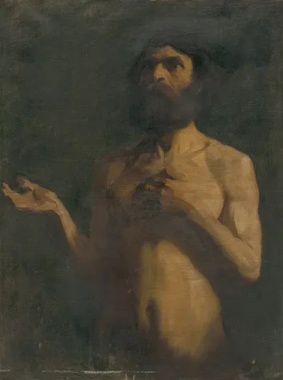 Study Of Nude Of Old Man
