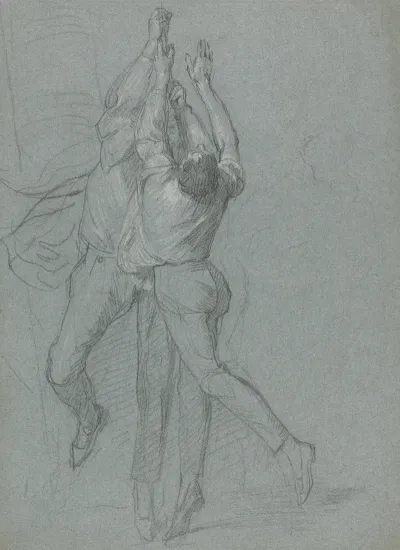 Study Of Sailors Raising A Flag For The Victory Of Lord Duncan