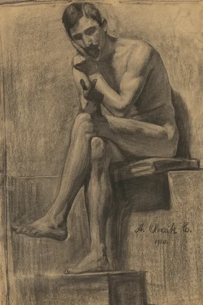 Study Of Seated Man With His Legs Crossed