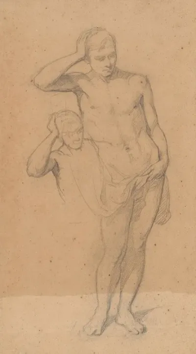 Study Of The Act To The Figure Of John Of Finland For The Painting Catherine Jagiellon In Gripsholm Prison