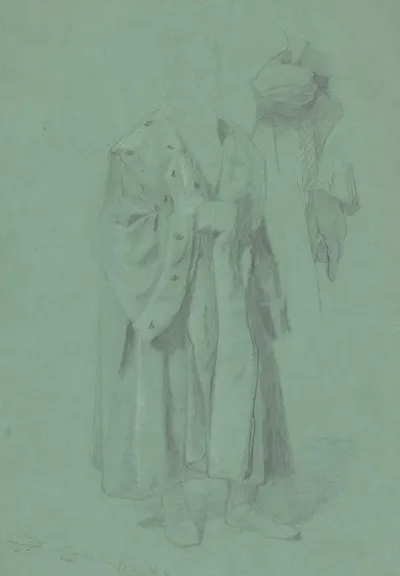 Study Of The Figure Of King Sigismund For The Painting The Upbringing Of Sigismund Augustus