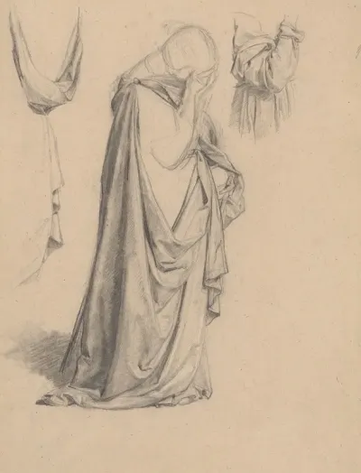 Study Of The Figure Of Mary Magdalene To The Painting Three Marys
