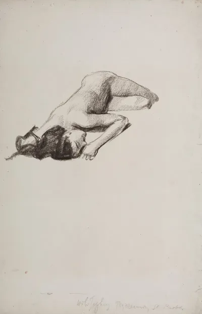 Study Of The Figure Of St Barbara