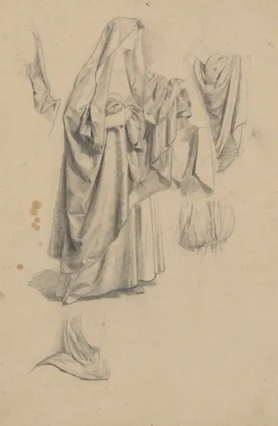Study Of The Figure Of The Virgin Mary For The Painting Three Marys