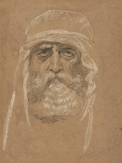 Study Of The Head Of A Bearded Man For An Audience In Athens During Agamemnon By Aeschylus