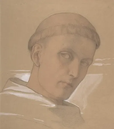 Study Of The Head Of St Augustine For The Painting Of The Madonna And Child With Saint Augustine And Bonifacius