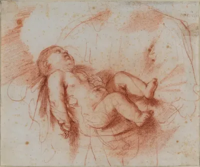 Study Of The Infant Christ Child Held By Saint Simeon