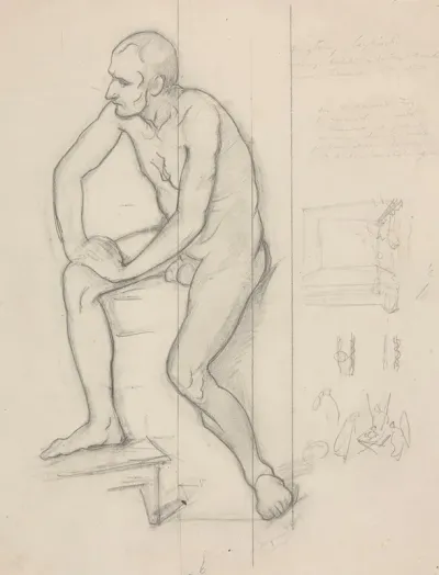 Study Of The King Figure For The Painting Death Of Barbara Radziwill 2