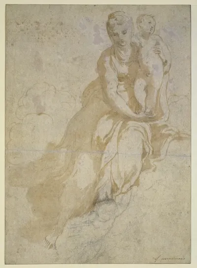 Study Of The Madonna And Child