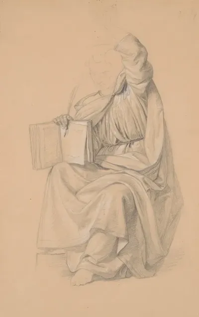 Study Of The Prophet Isaiahs Robes For The Painting The Immaculate Conception Of The Blessed Virgin Mary