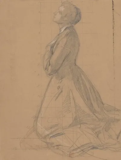 Study Of The Queen Figure For The Painting Queen Jadwigas Oath 3