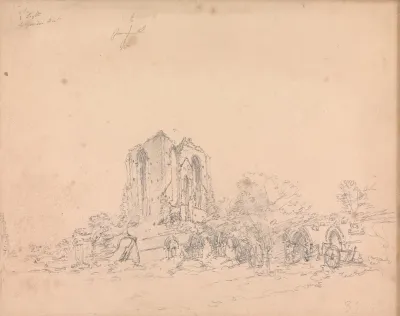 Study Of The Ruins Of An Abbey