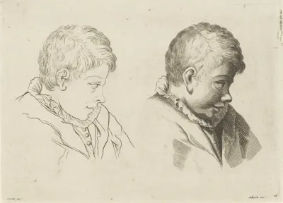 Study Of The Side Of The Head Of A Boy With A Collar