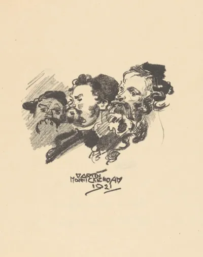 Study Of Three Mens Heads