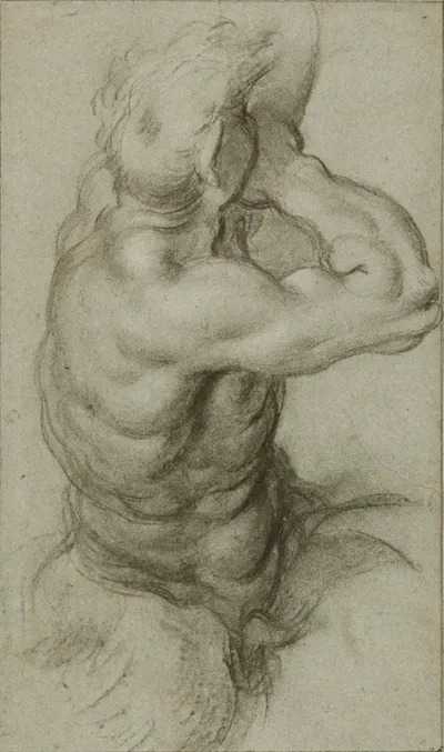 Study Of Triton Blowing A Conch Shell