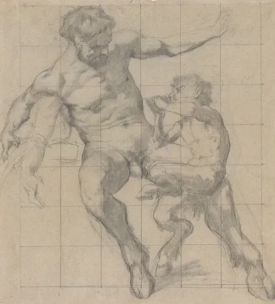 Study Of Two Satyrs
