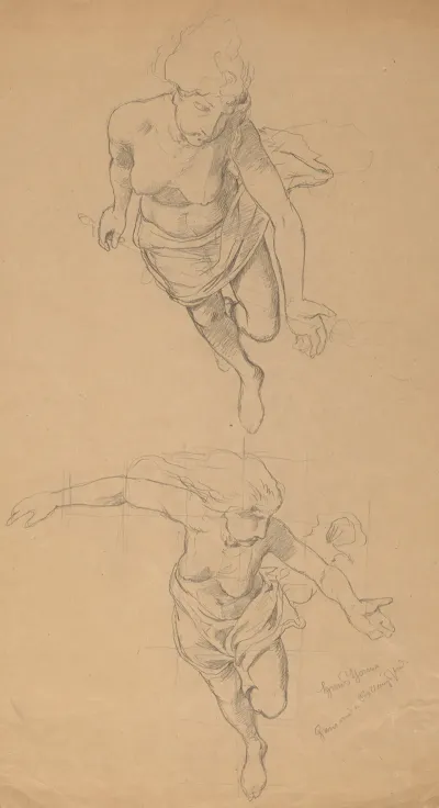 Study Of Two Semi Nude Women