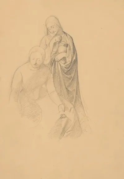 Study Of Two Women To The Painting Entombment Variant