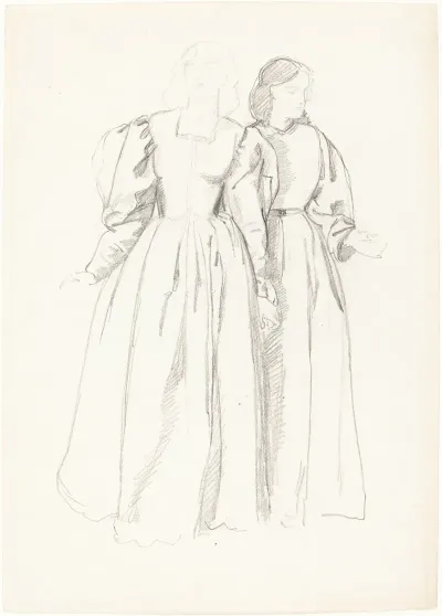 Study Of Two Young Women Recto