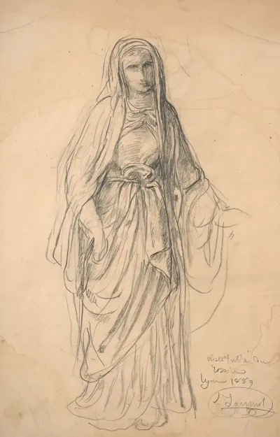Study Of Virgin For Le Rosaire 4