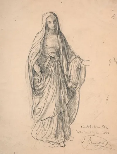 Study Of Virgin For Le Rosaire