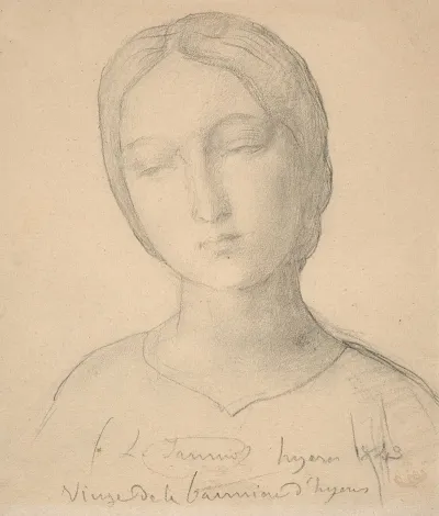 Study Of Virgin For The Banner Of Hyeres