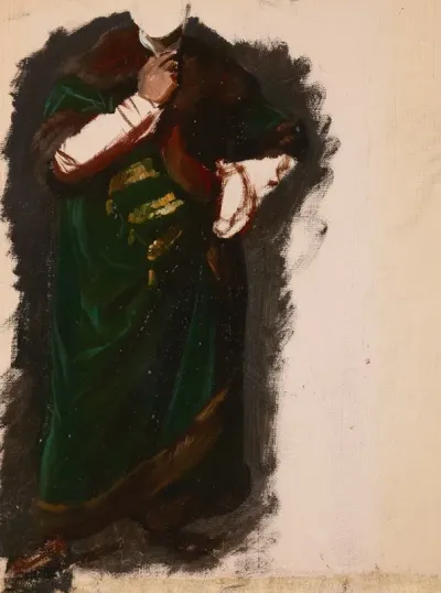 Study Of Wladyslaw Jagiellos Garment To The Painting The Oath Of Queen Jadwiga