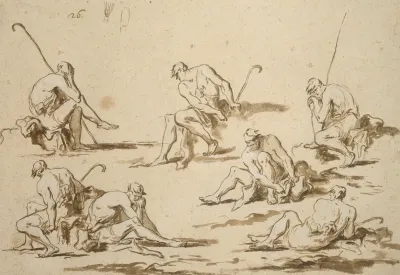 Study Sheet With Seated Figures