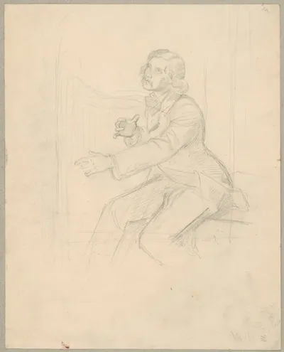 Study To The Painting King David Playing The Harp