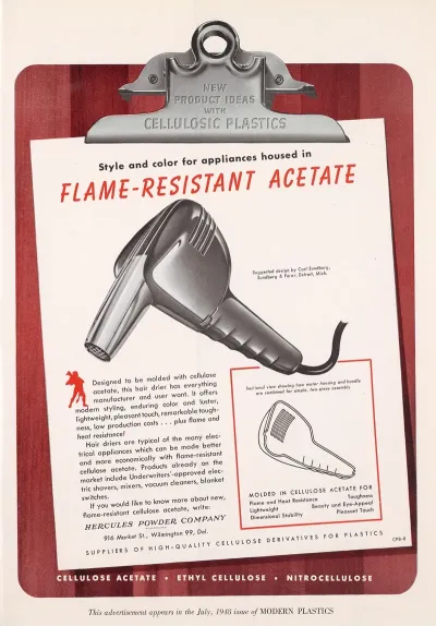 Style And Color For Appliances Housed In Flame Resistant Acetate