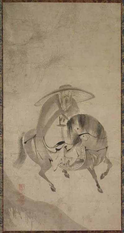 Su Dongpo Riding A Donkey
