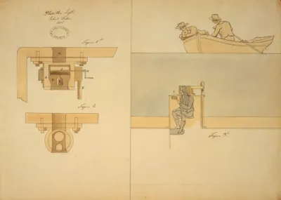 Submarine Cock Cavity And Wheel Details For Plunging Boat