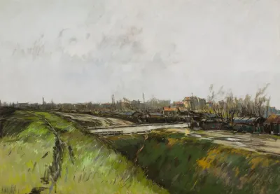 Suburban Landscape In The Vicinity Of Paris