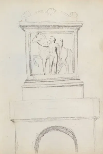Suburban Tomb Monument With Marble Altar On Top On The Road Between Rome And Tivoli
