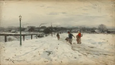 Suburban Winter Landscape