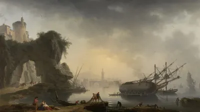 Sudliche Kustenlandschaft Am Morgen