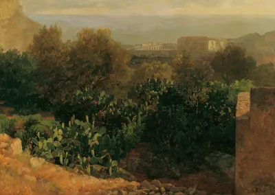 Sudliche Landschaft Mit Kakteen