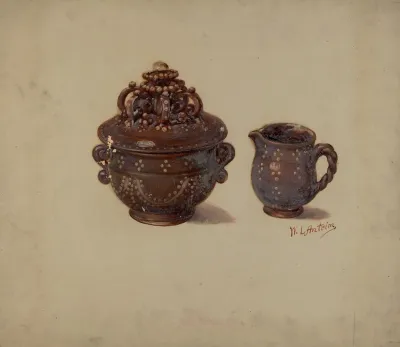 Sugar Bowl And Creamer