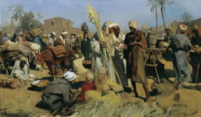 Sugar Cane Market Market In Upper Egypt