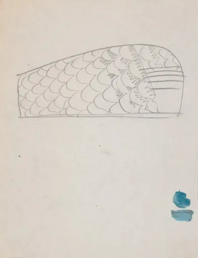 Suggested Treatments Of Auditorium For Theatre And Concert Hall New York Worlds Fair 1939 Sketch For Unlettered Scheme Fishscale Pattern